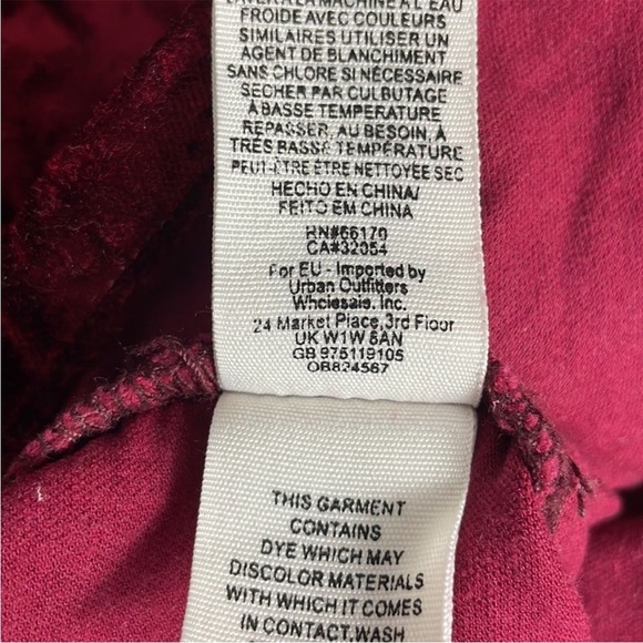 Free People Retro Wine Red Crushed Velvet Mini Skirt. Size 28. - Picture 12 of 12